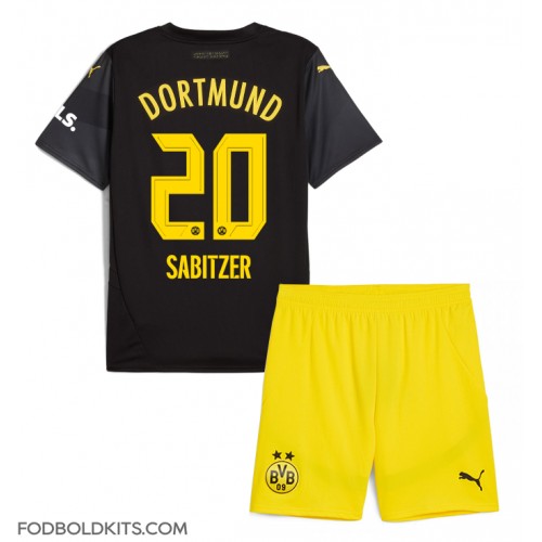 Borussia Dortmund Marcel Sabitzer #20 Udebanesæt Børn 2024-25 Kortærmet (+ Korte bukser)